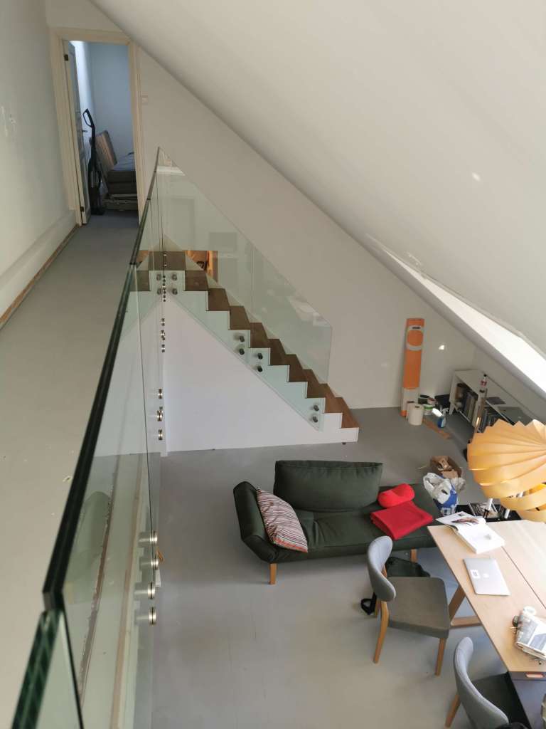 Image of Design and installation of the glass railing