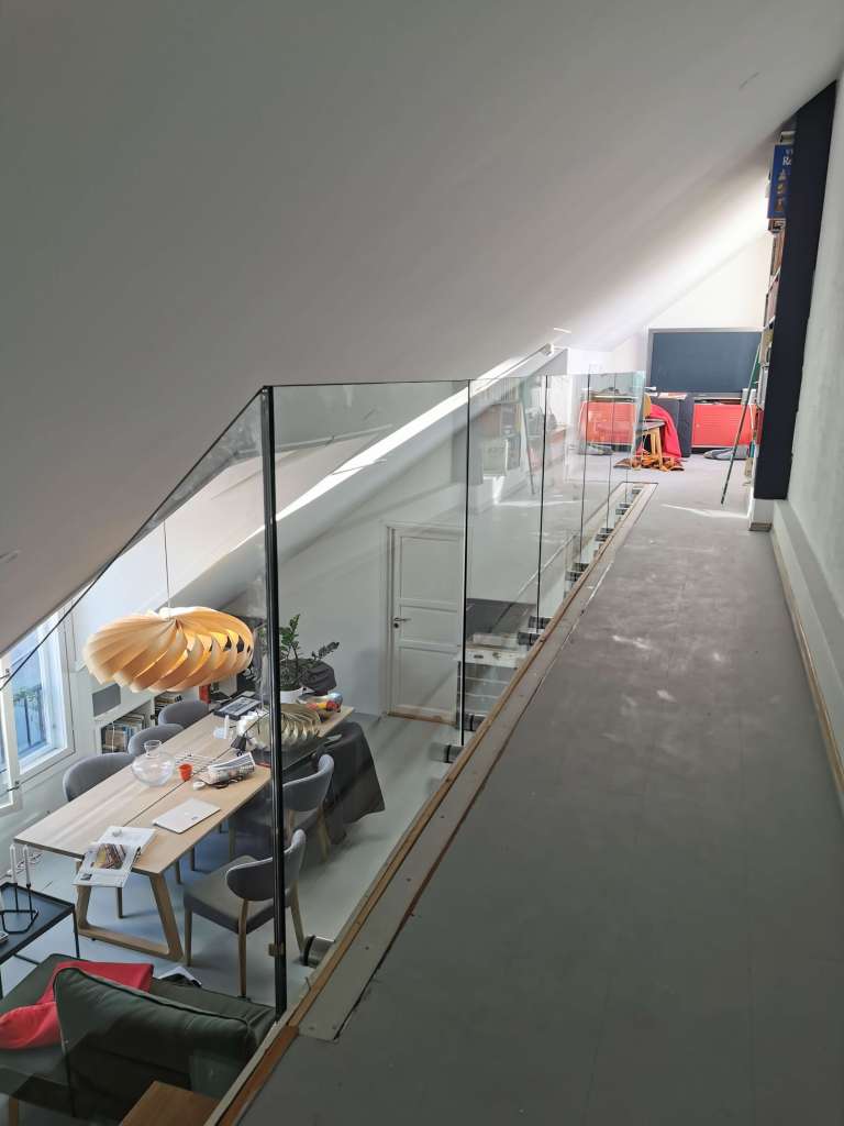 Image of Design and installation of the glass railing