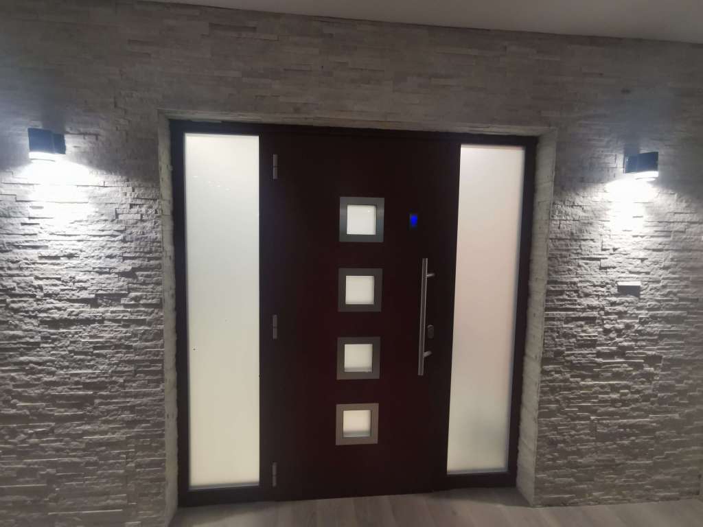 Image of a showroom with windows and doors